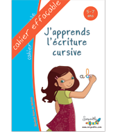 Cahier d'écriture cursive effaçable pour dyspraxiques